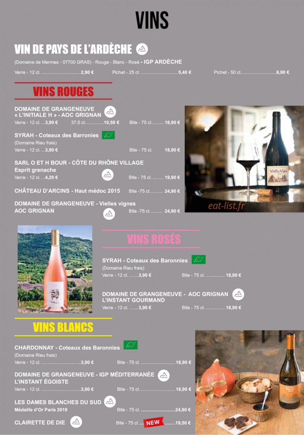 La Brasserie — carte page 3