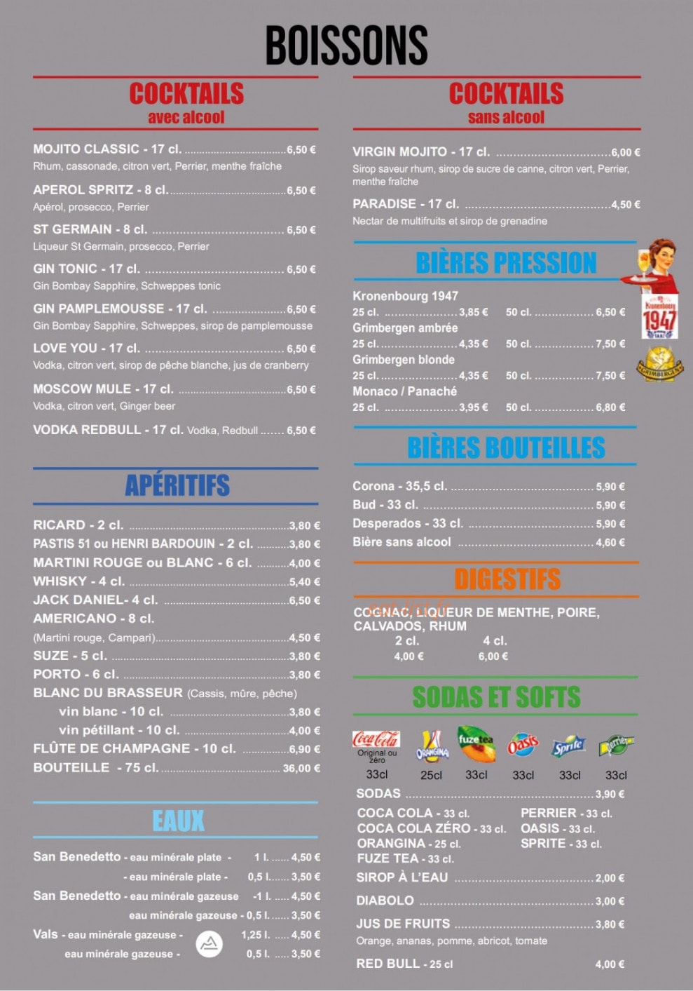 La Brasserie — carte page 2