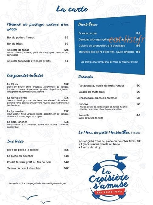 La Croisière s'amuse — carte page 1