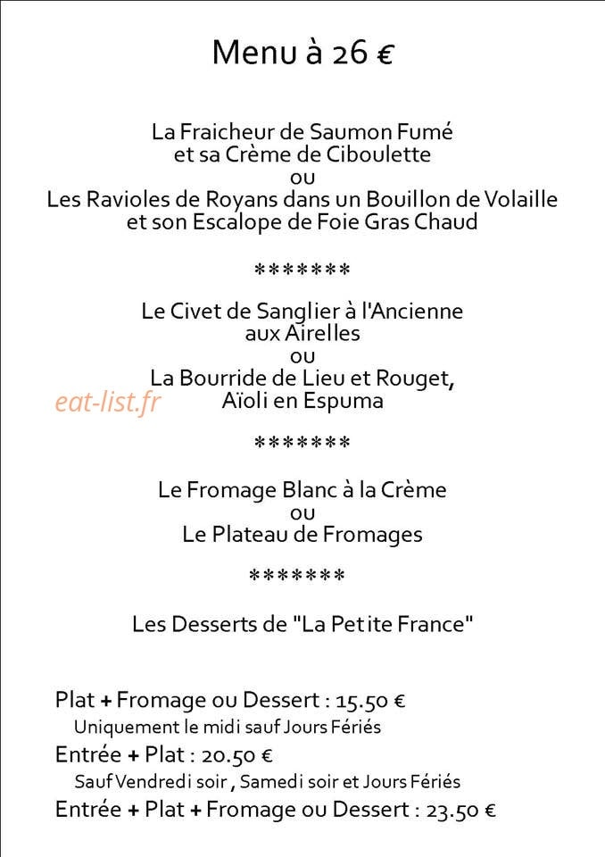 La Petite France — carte page 1