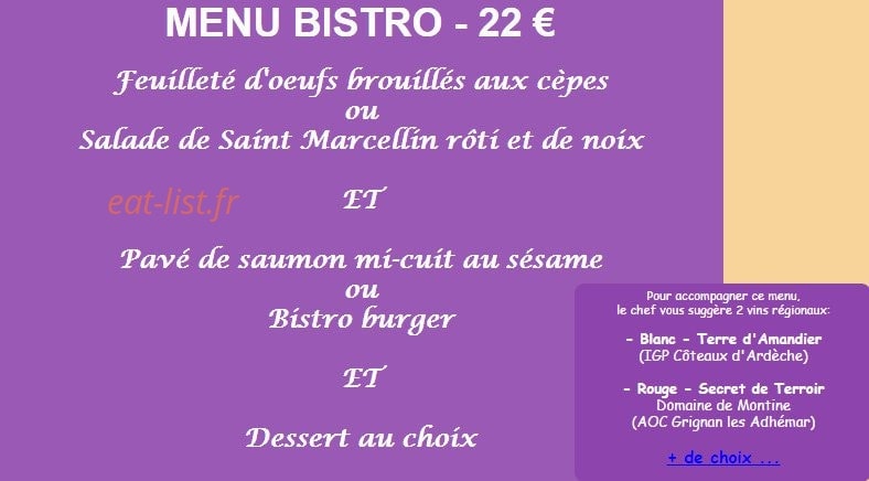 Le Bistro Latin — carte page 3