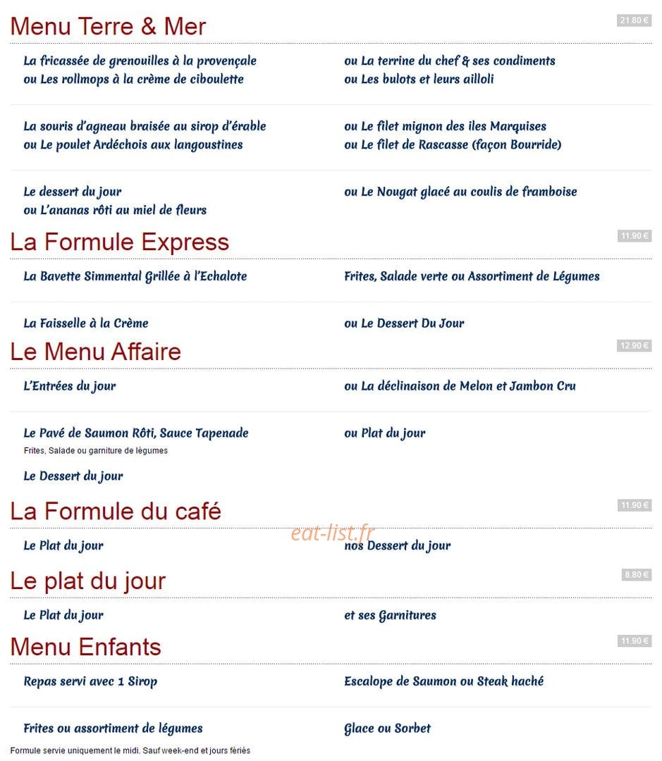 Le Café Des Allées — carte page 4