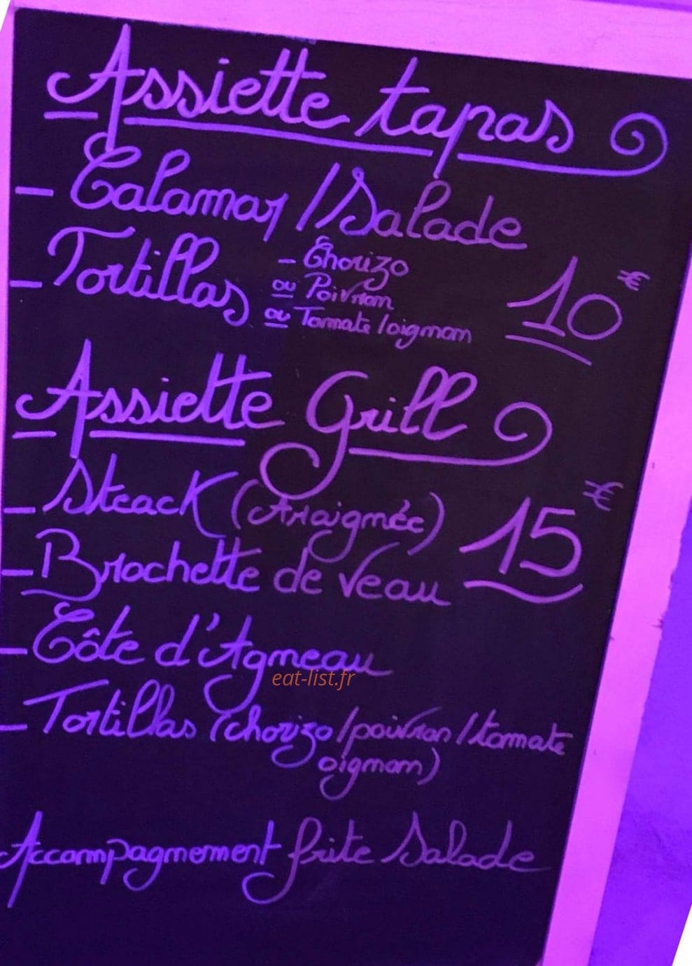Le Café Olé — carte page 1