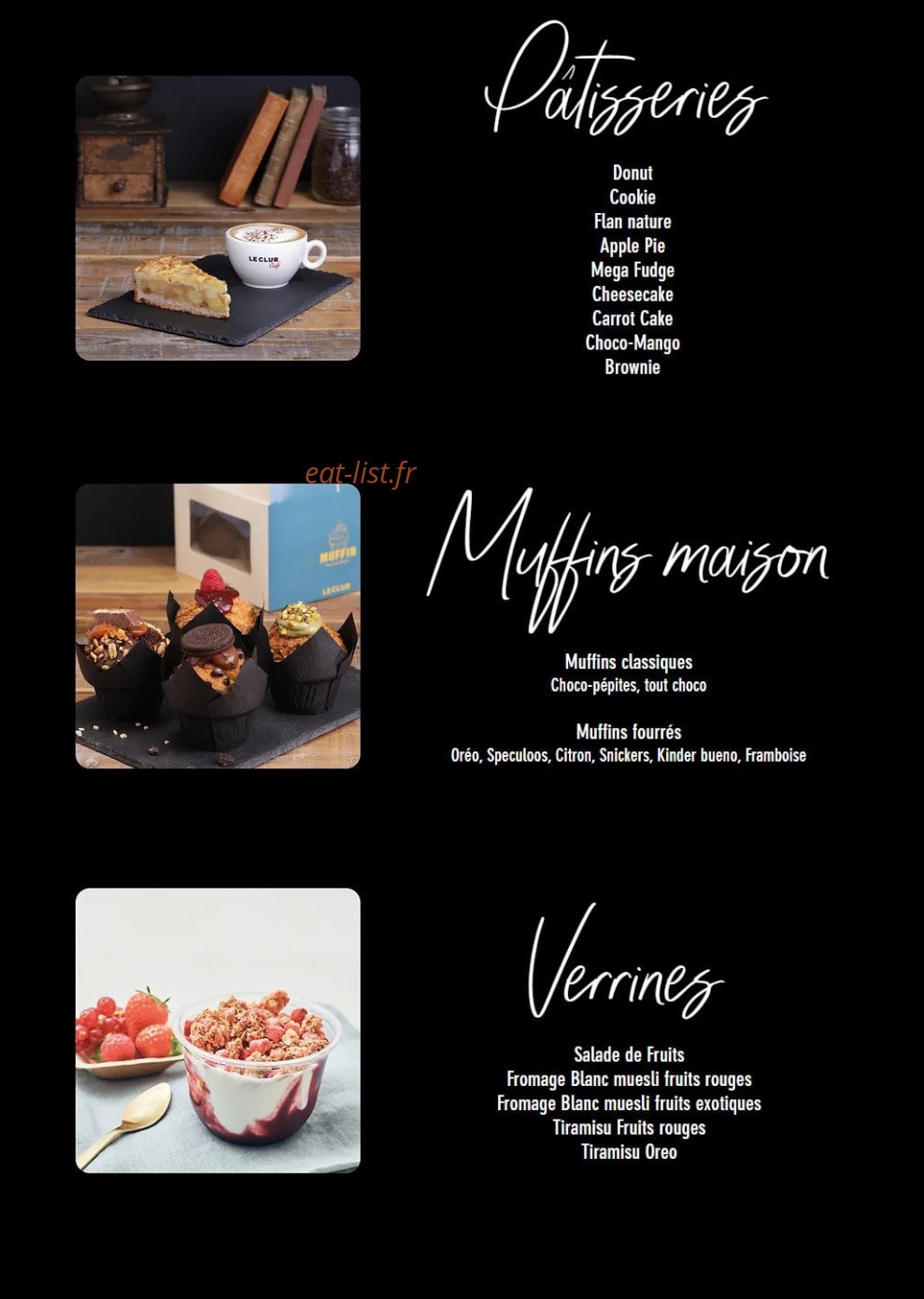 Le Club Café — carte page 4
