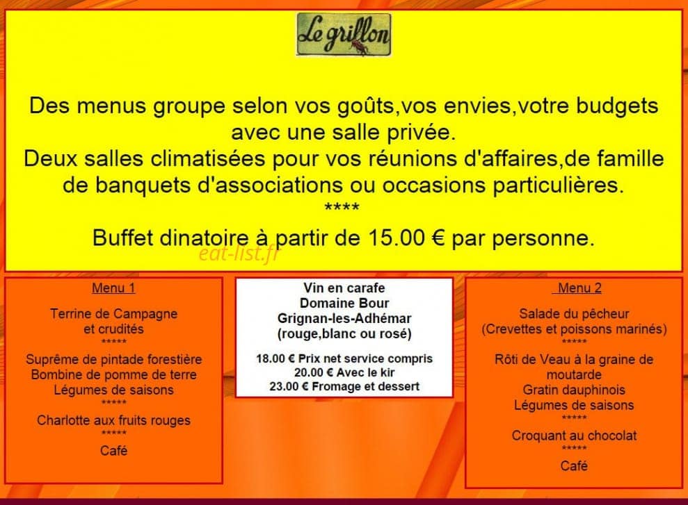 Le Grillon — carte page 4