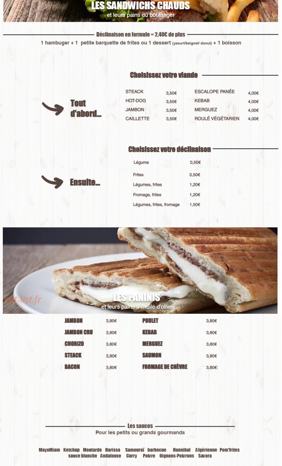 Le Miam Miam — carte page 2