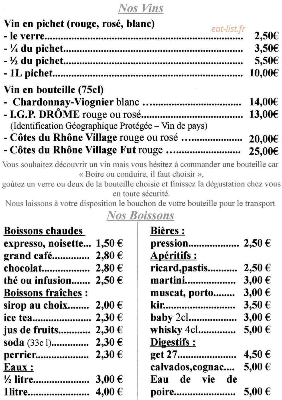 Le Monté Christo — carte page 7