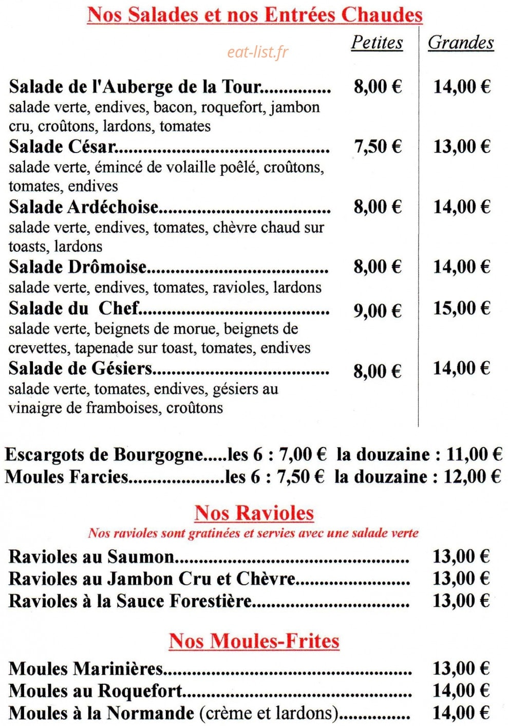 Le Monté Christo — carte page 2