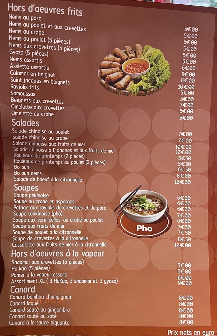 Le Saigon — carte page 2