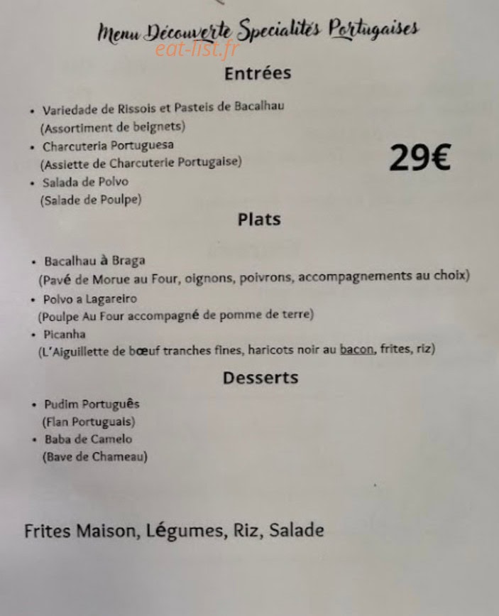 Les Saveurs du Coin — carte page 3