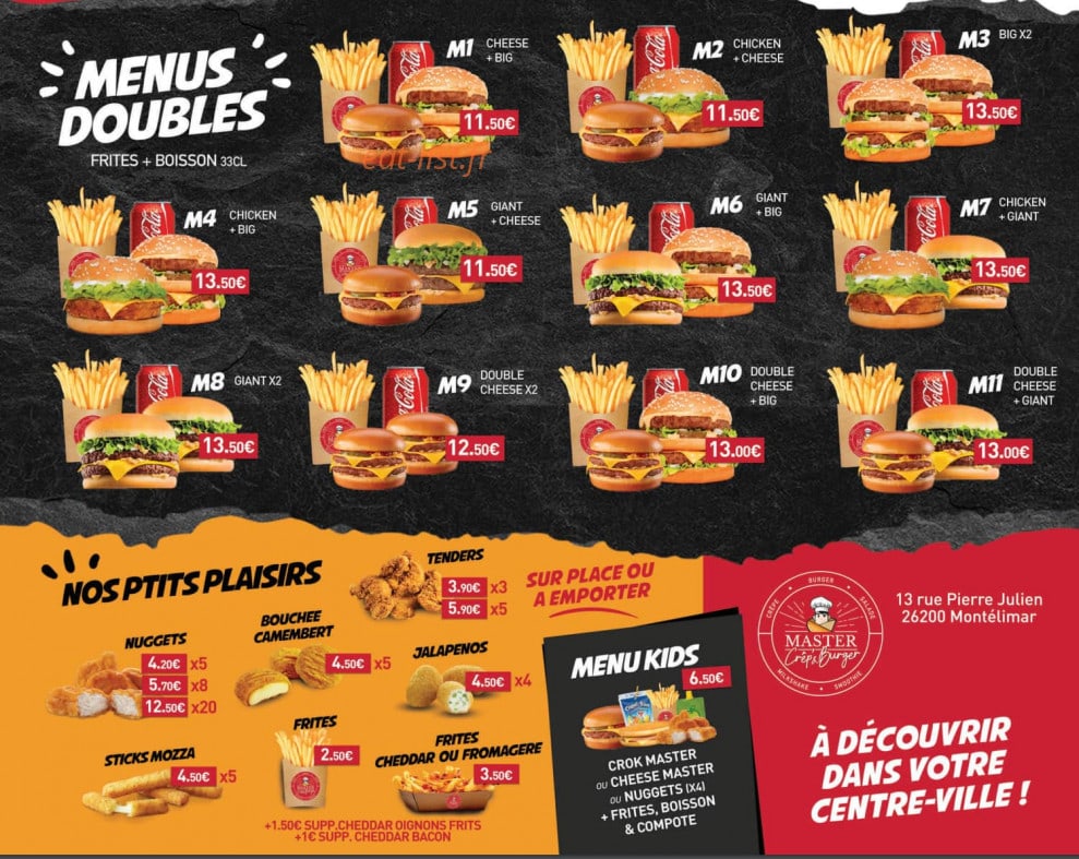Master Crep' & Burger — carte page 4