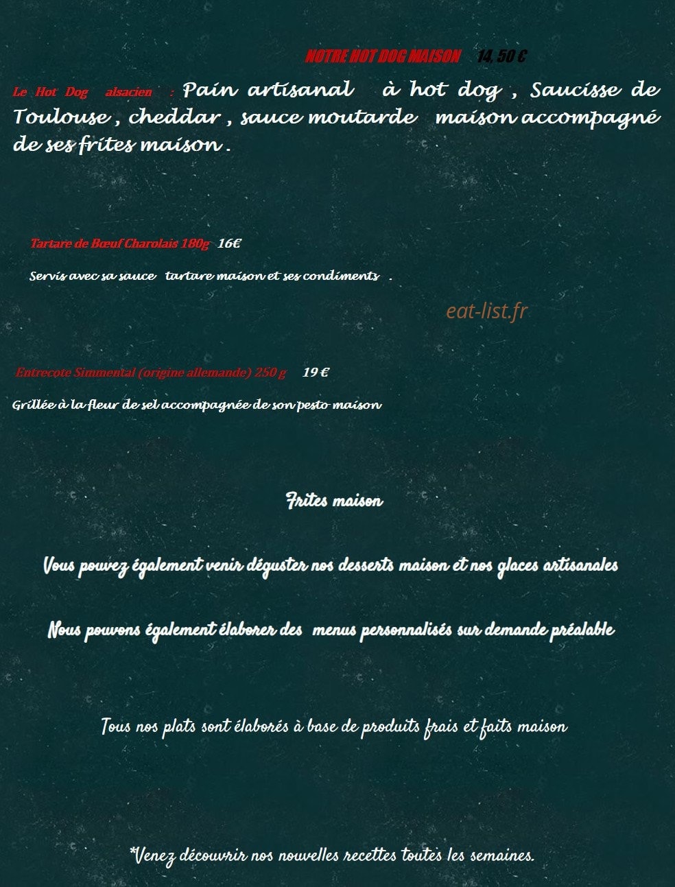 Old school café — carte page 4