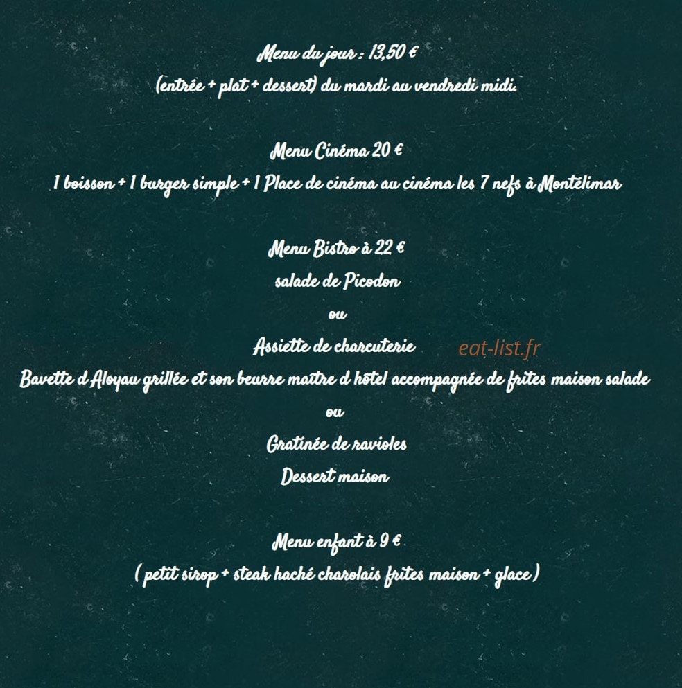 Old school café — carte page 1