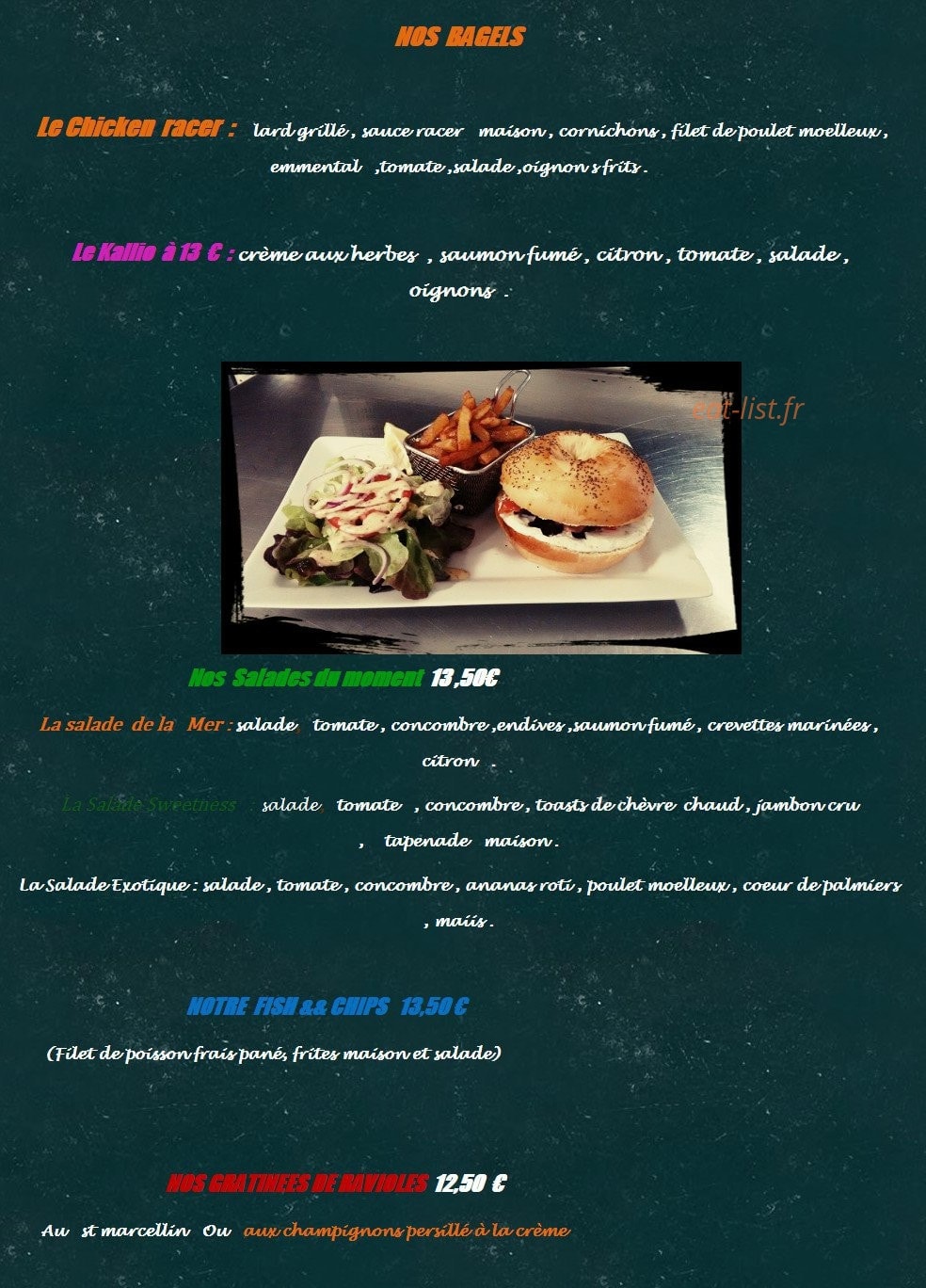 Old school café — carte page 3