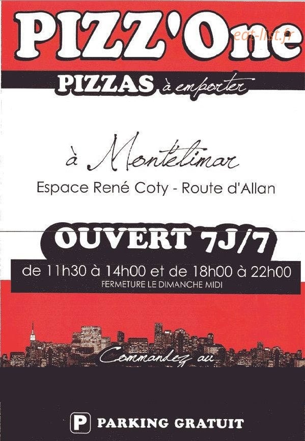 Pizz'One — carte page 1