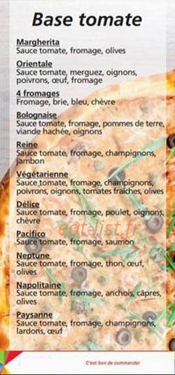 Pizza montelimar — carte page 2