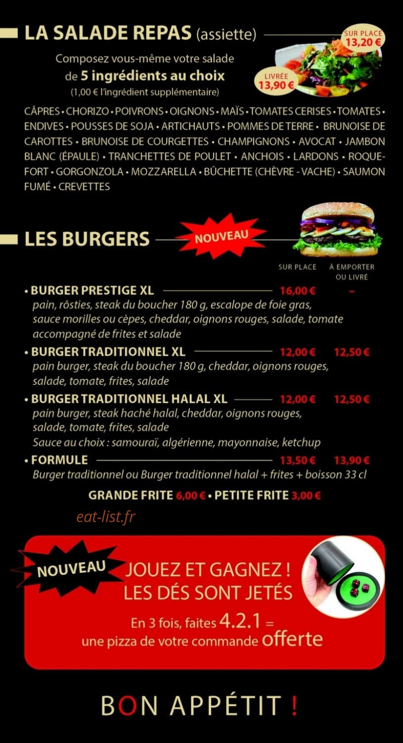 Pizzeria La maison du bon — carte page 3