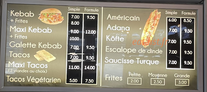 Star Kebab — carte page 3