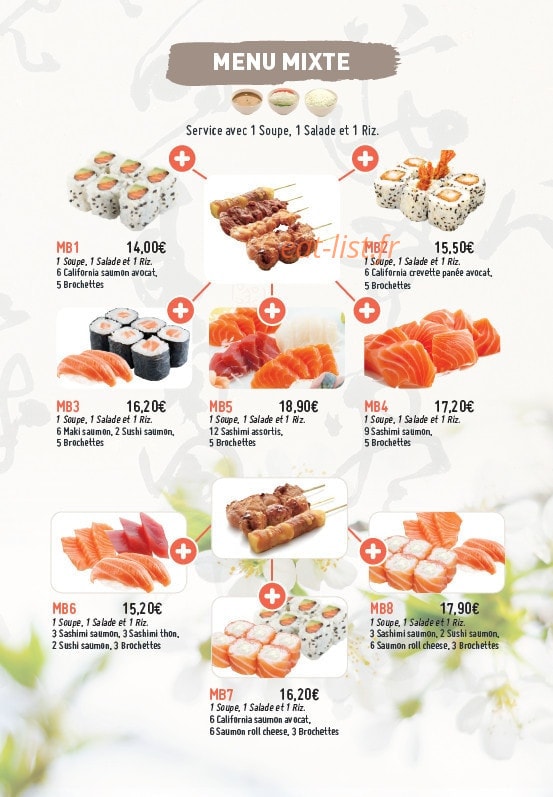 Sushi Asahi — carte page 7