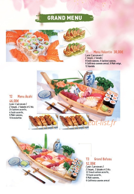 Sushi Asahi — carte page 8
