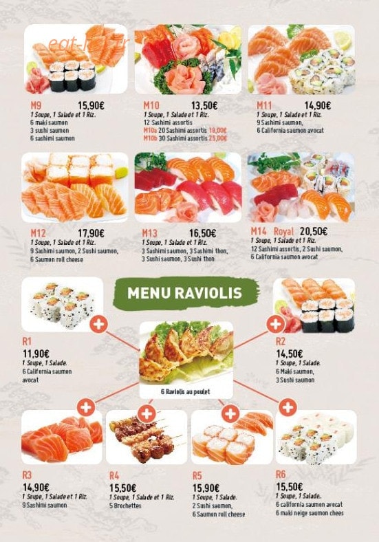 Sushi Asahi — carte page 6