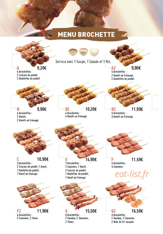 Sushi Asahi — carte page 3