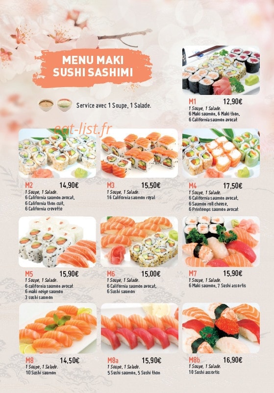 Sushi Asahi — carte page 5