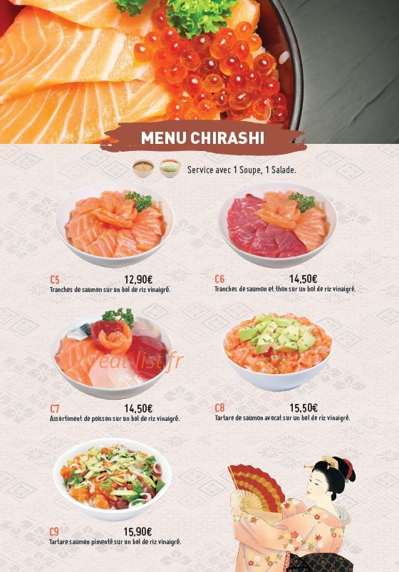 Sushi Asahi — carte page 4
