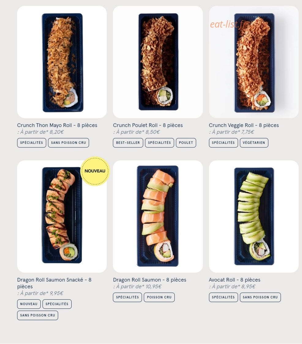 Sushi Daily — carte page 6