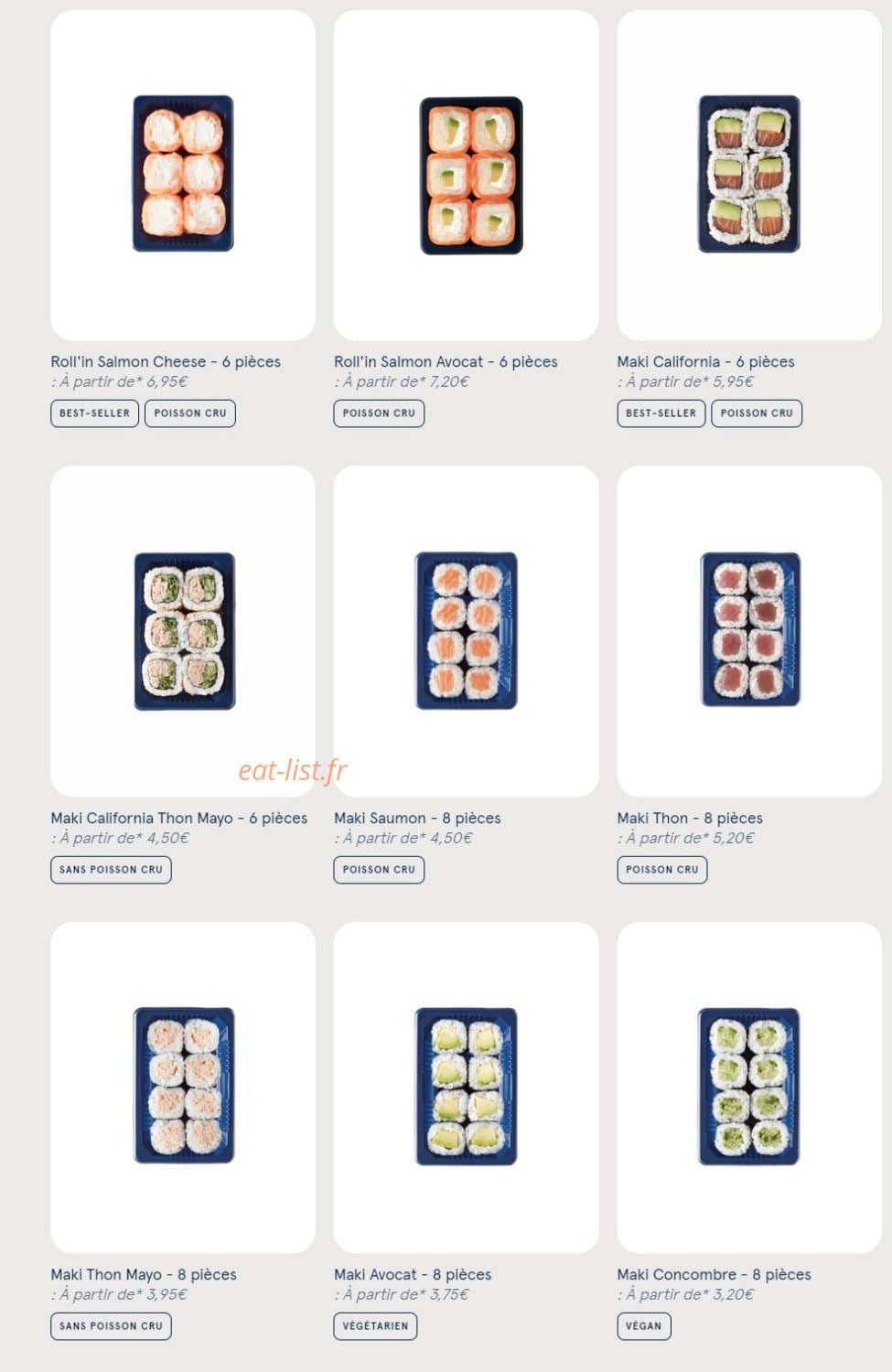 Sushi Daily — carte page 4