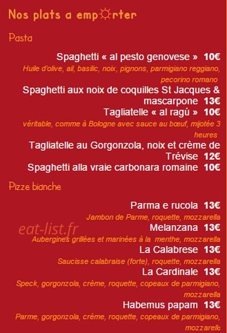 Trattoria del Sole — carte page 5