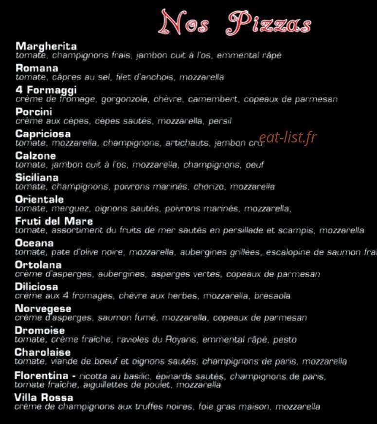 Villa Rossa — carte page 5