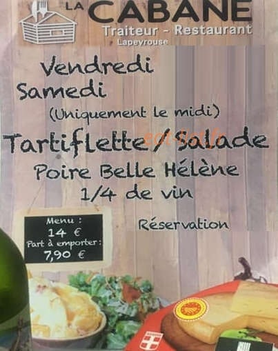 La Cabane — carte page 1