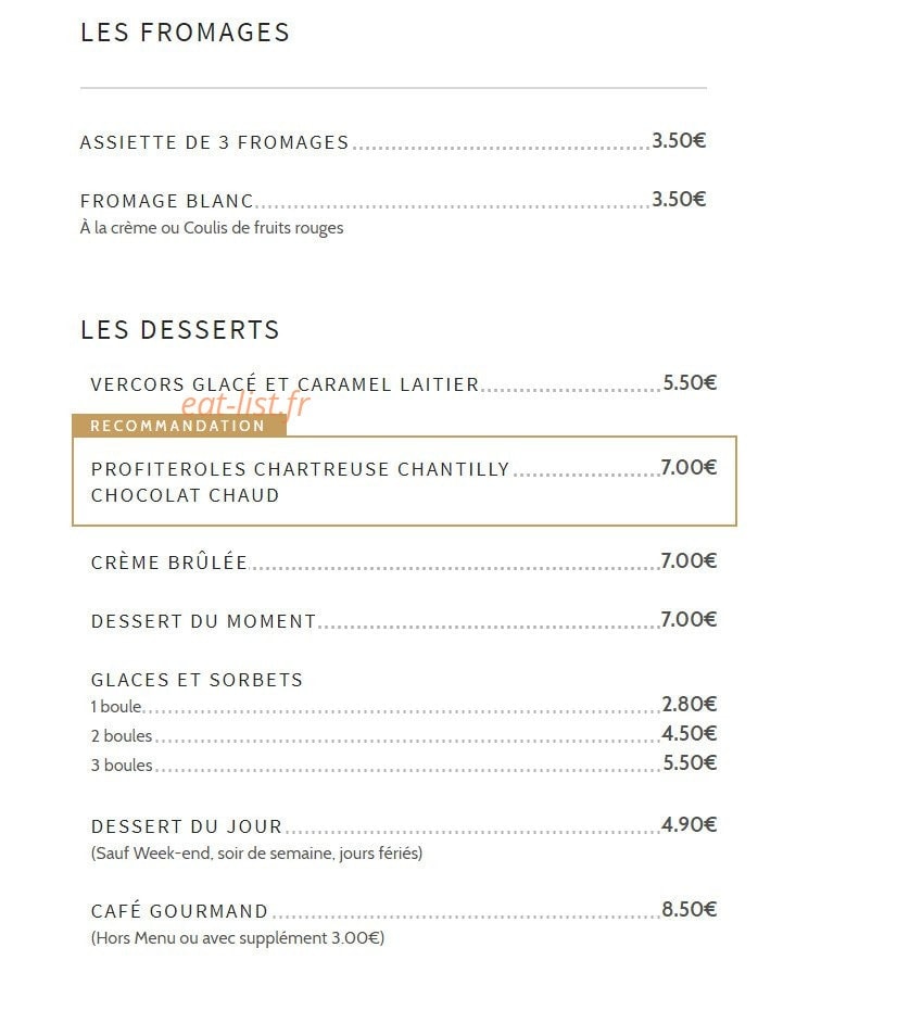 Auberge du Moulin — carte page 4