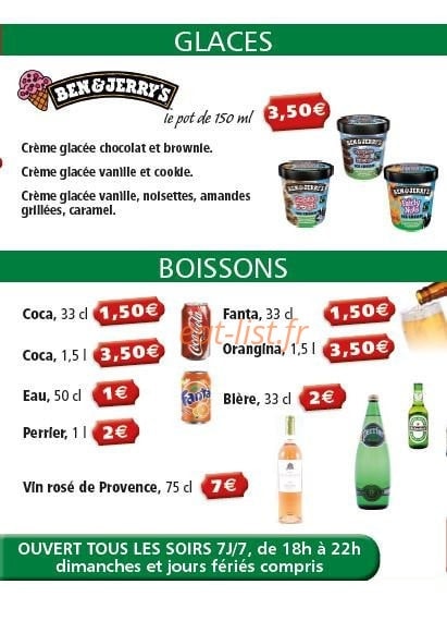 Pizza du Village — carte page 7