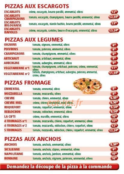 Pizza du Village — carte page 3