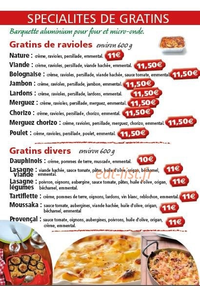 Pizza du Village — carte page 6