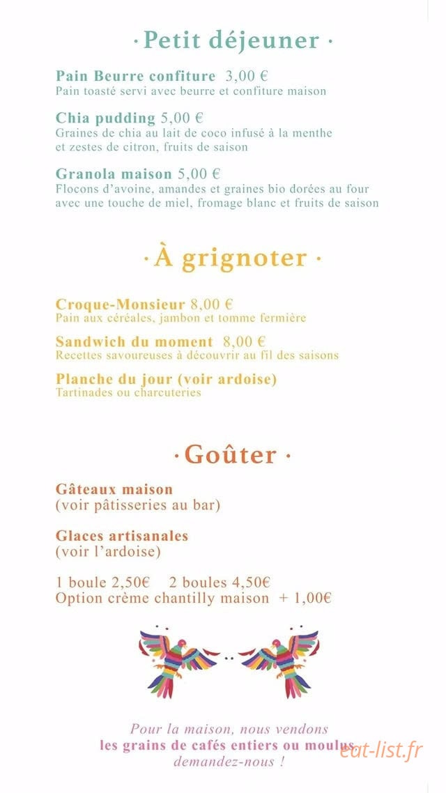Corazón Café — carte page 3