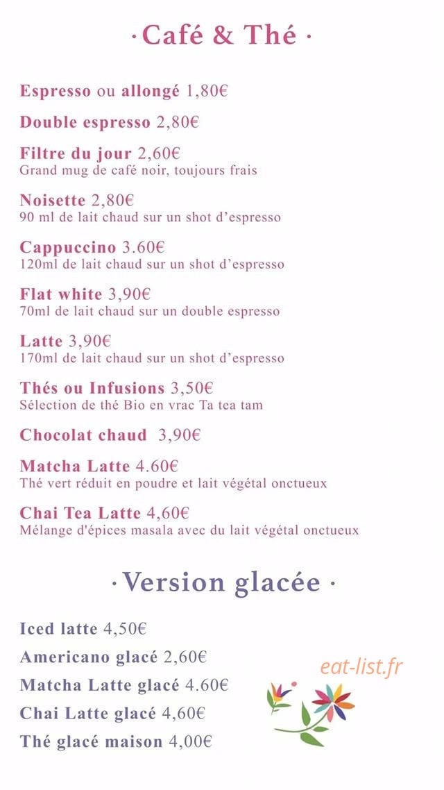 Corazón Café — carte page 2
