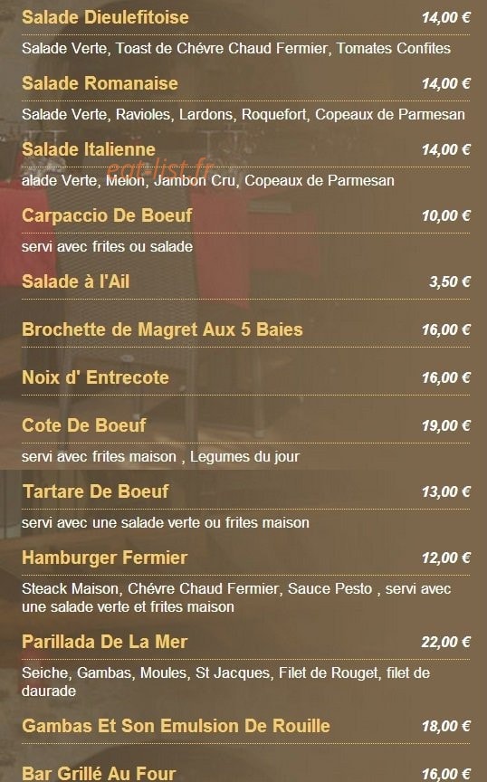 Le Parc — carte page 1