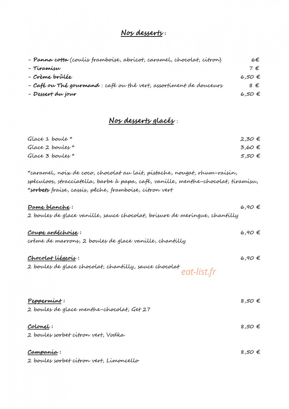 Pizzeria du Jabron — carte page 7
