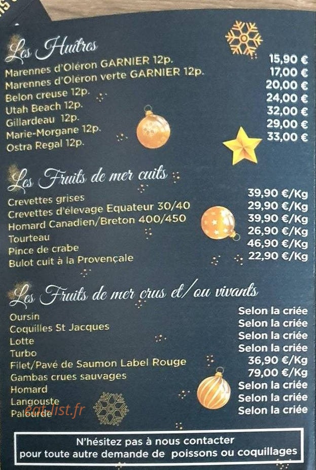 Entre Vins et Marée — carte page 1