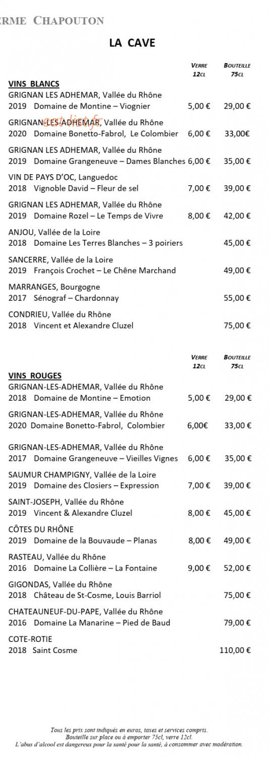 La Ferme Chapouton — carte page 3