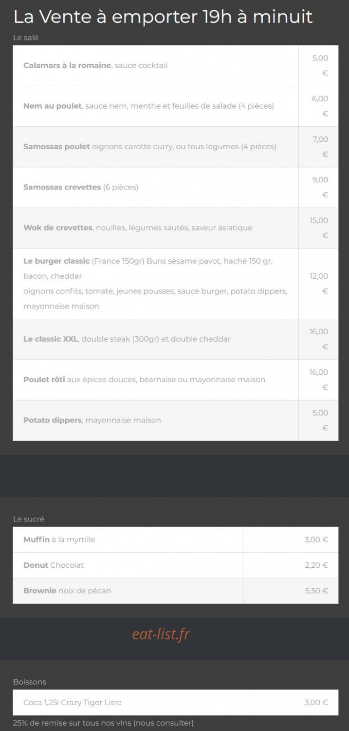 Le CabaRé — carte page 1