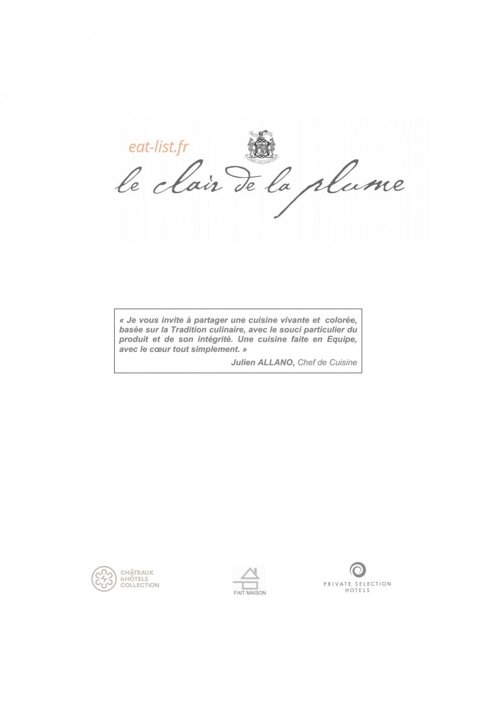 Le clair de la plume — carte page 1