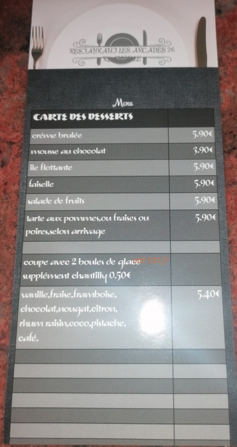 Les arcades — carte page 5