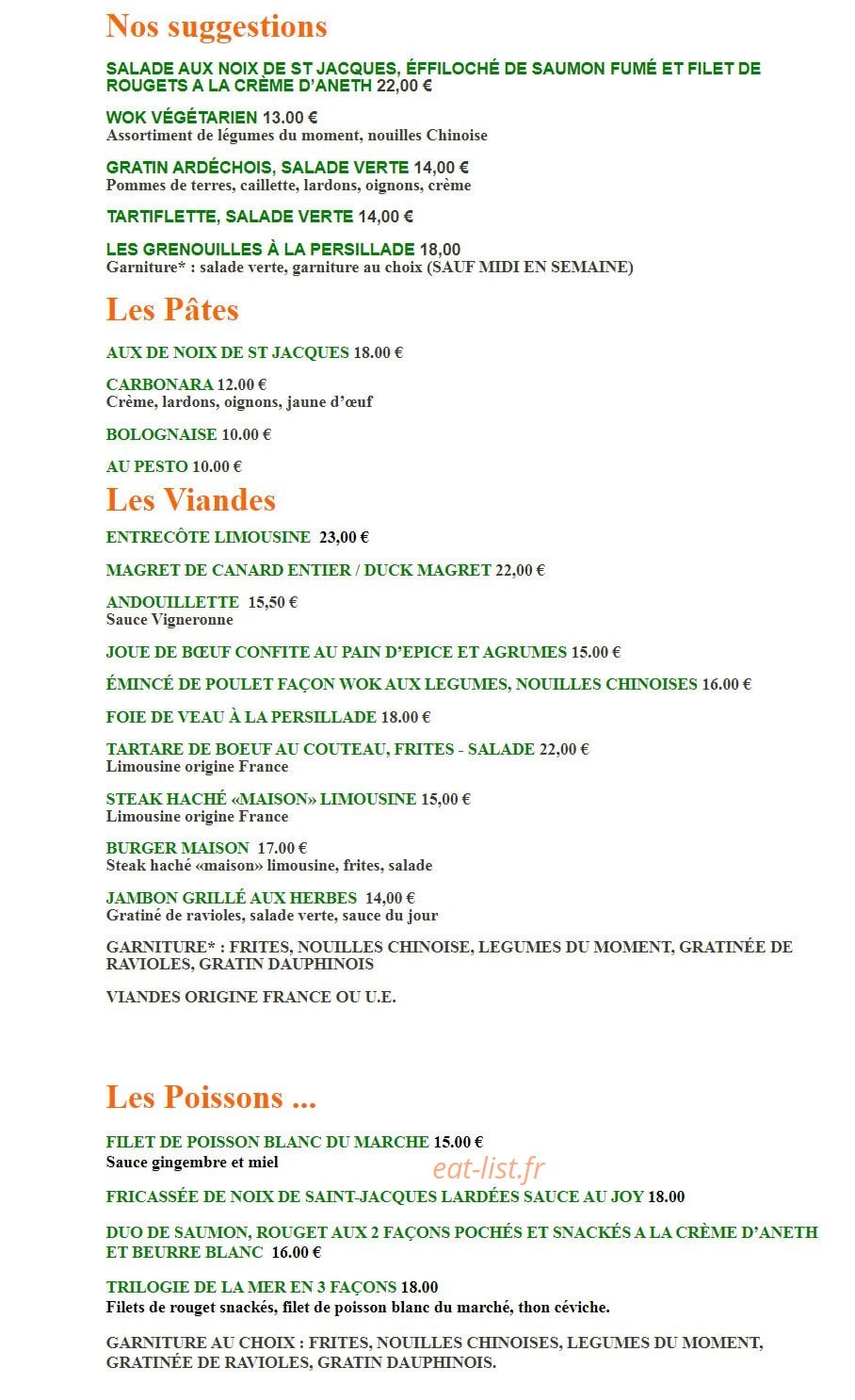 Le Relais Des Mailles — carte page 3