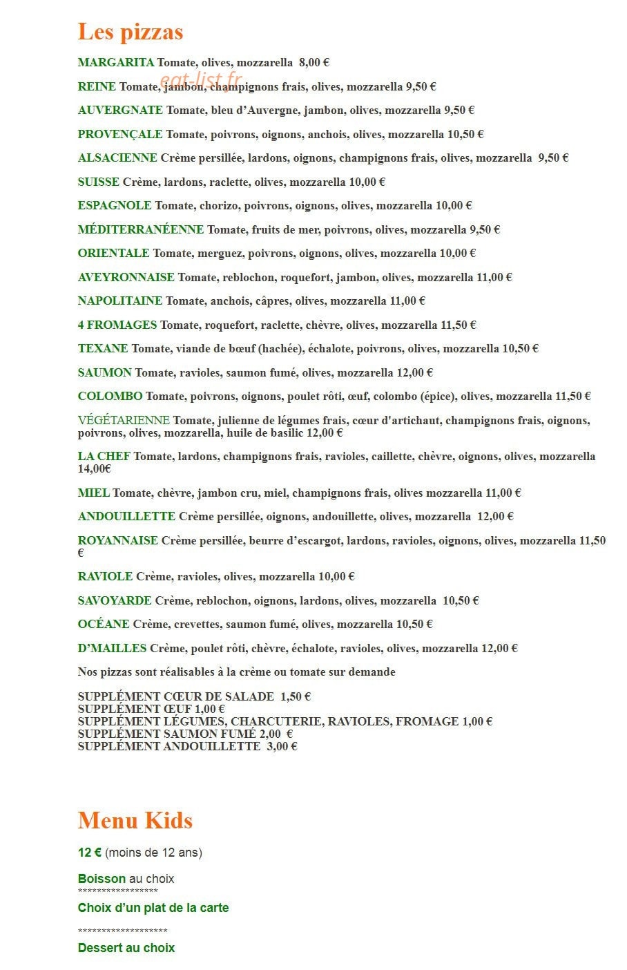 Le Relais Des Mailles — carte page 4