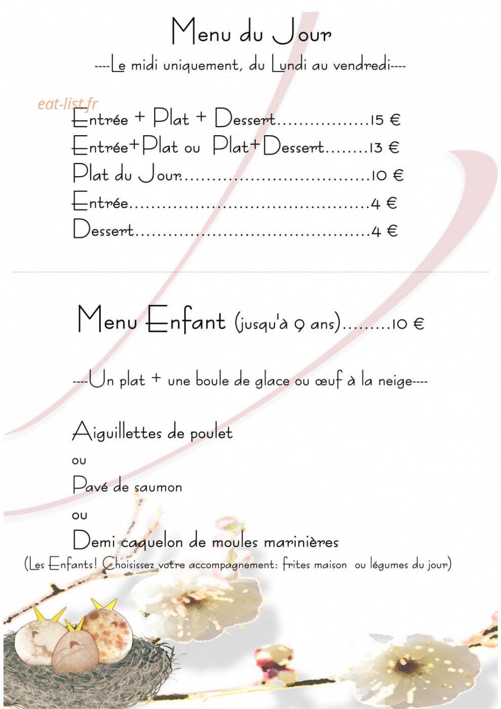 Le Galet D'Or — carte page 3