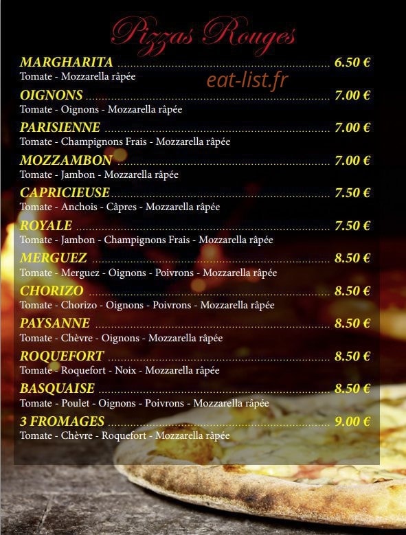 Pizza du Terroir — carte page 2